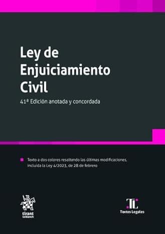 Portada de Ley de Enjuiciamiento Civil 41ª Edición anotada y concordada (Textos Legales)