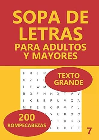 Portada de Sopa De Letras Para Adultos Y Mayores: 200 Rompecabezas: Volume 7