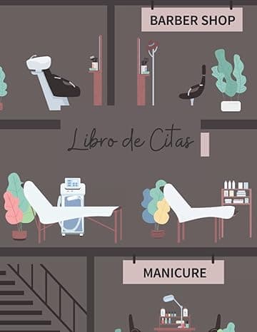 Portada de Libro de citas peluquería: Agenda de citas para peluqueras y peluqueros