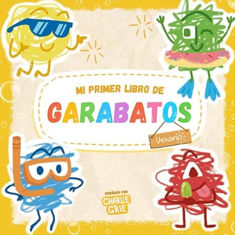 Portada de Mi primer libro de garabatos 2. Especial Verano: Libro de colorear para niños a partir de 1 año. Idea de regalo para niños y niñas. Pinta animales, alimentos y objetos.