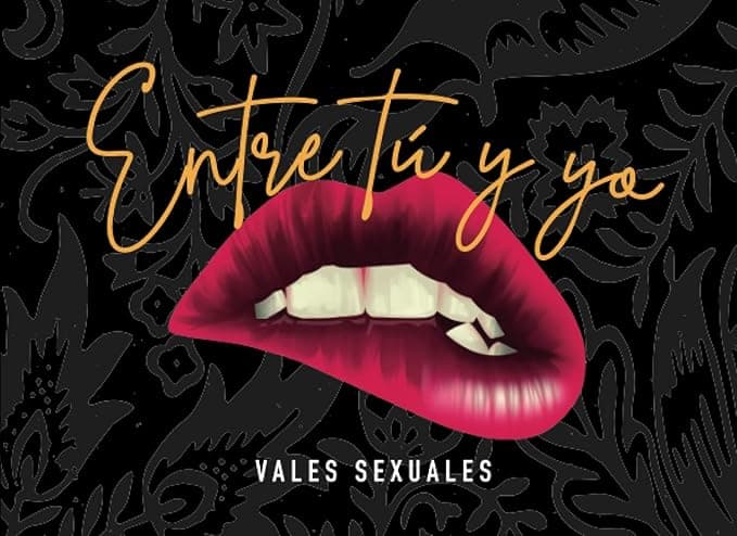 Portada de Entre tú y yo. Vales sexuales.: 60 cupones de sexo para él o para ella. Regalo para novios. Cumpleaños, San Valentín, navidad, aniversario... Regalos ... hombres y mujeres. Para disfrutar en pareja.