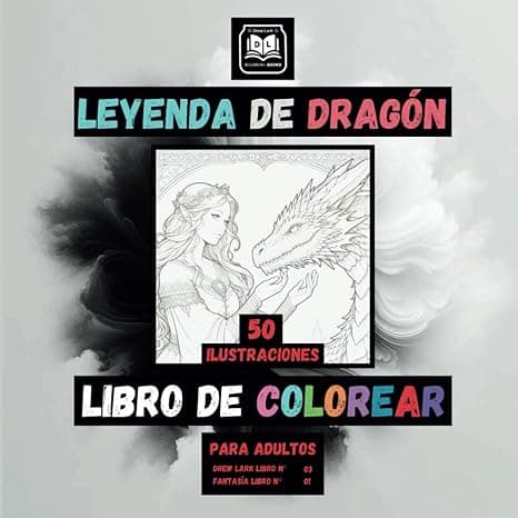 Portada de LEYENDA DE DRAGÓN: 50 ilustraciones para colorear para adultos