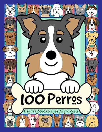 Portada de 100 Perros Libro de Colorear