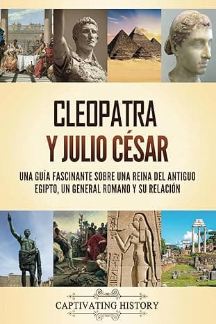 Portada de Cleopatra y Julio César: Una guía fascinante sobre una reina del antiguo Egipto, un general romano y su relación