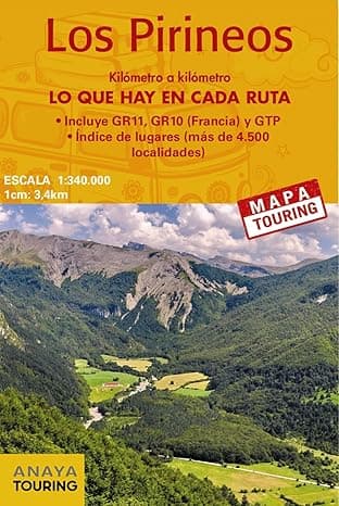 Portada de Mapa de Los Pirineos 1:340.000 - (desplegable) (Mapa Touring)