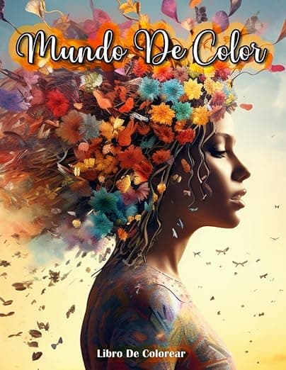 Portada de Mundo de color: libro de colorear Paisajes, retratos, animales, flores, fantasia, bodegones, arquitectura, gran variedad