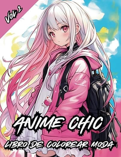 Portada de Anime Chic: Libro para Colorear Chicas manga y Anime: colección de diseños únicos de moda al estilo anime y manga para adolescentes y adultos