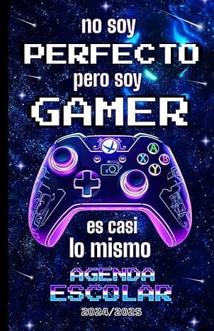 Portada de Agenda Escolar 2024-2025 Gamer: Estudiante de primaria y secundaria, planificador día por página, a5