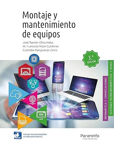 Portada de Montaje y mantenimiento de equipos 3.ª edición (Informática y Comunicaciones)