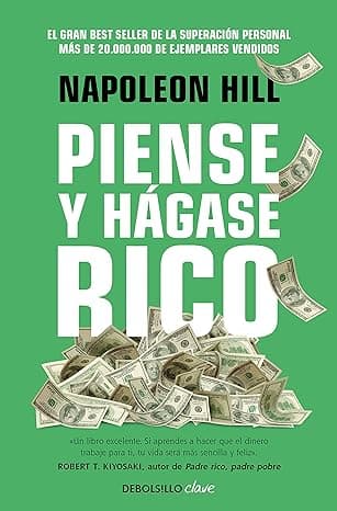 Portada de Piense y hágase rico: La riqueza y la realización personal al alcance de todos (Clave)