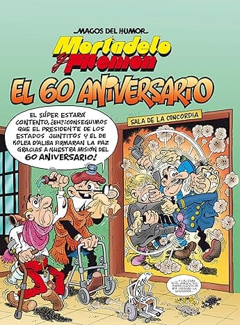 Portada de Mortadelo y Filemón. El 60 aniversario (Magos del Humor 182)